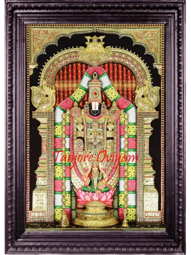 Embossed Balaji Tanjore painting